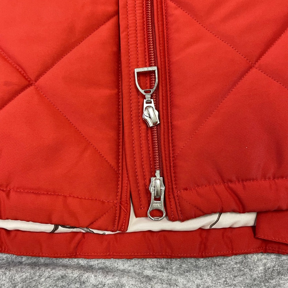Ariat Womens Red Quilted Equestrian Vest Dog Print Lining Size Small - Picture 9 of 16